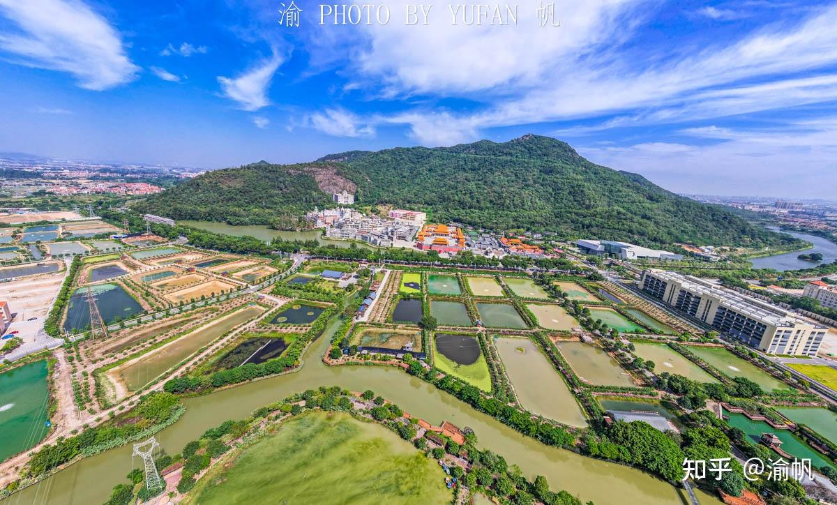 航拍西樵山下的桑基鱼塘,五颜六色如盐田,这才是真正的岭南水乡 - 知