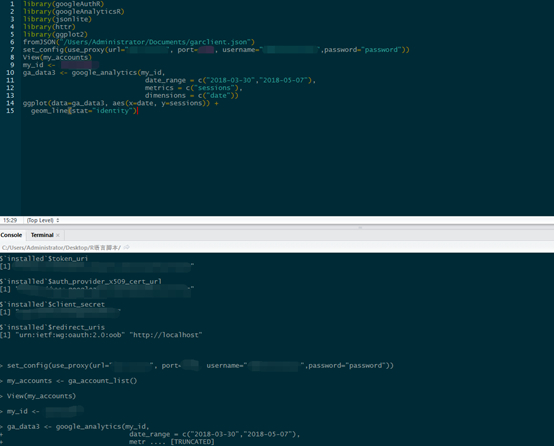 R语言连接 Google API -- Google analysis R语言连接 Google API -- Google analysis