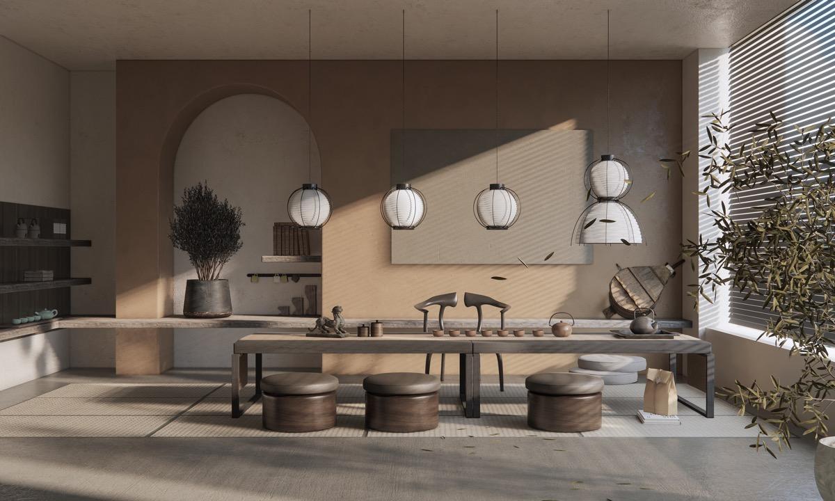 室内茶室设计单纯的雅致还不够这10个茶室装修风格效果图请收好