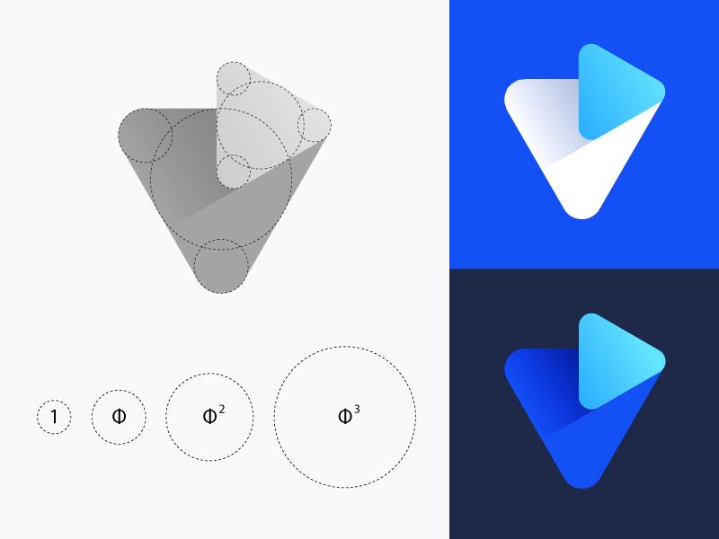 一组网格系统的标志设计