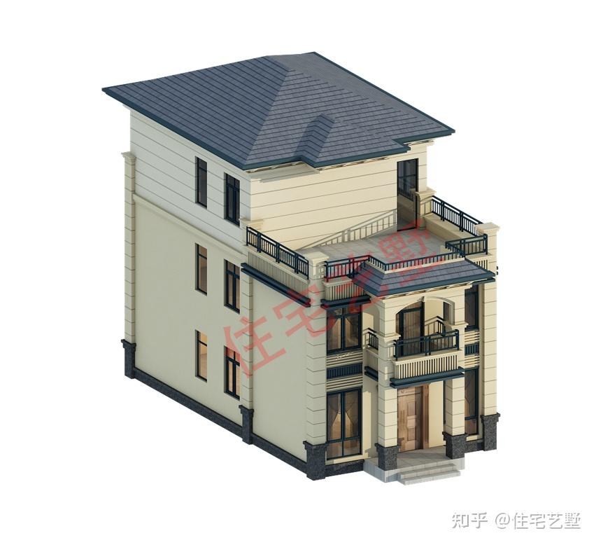 开间7米进深却有15米的宅基地农村自建三层别墅设计图