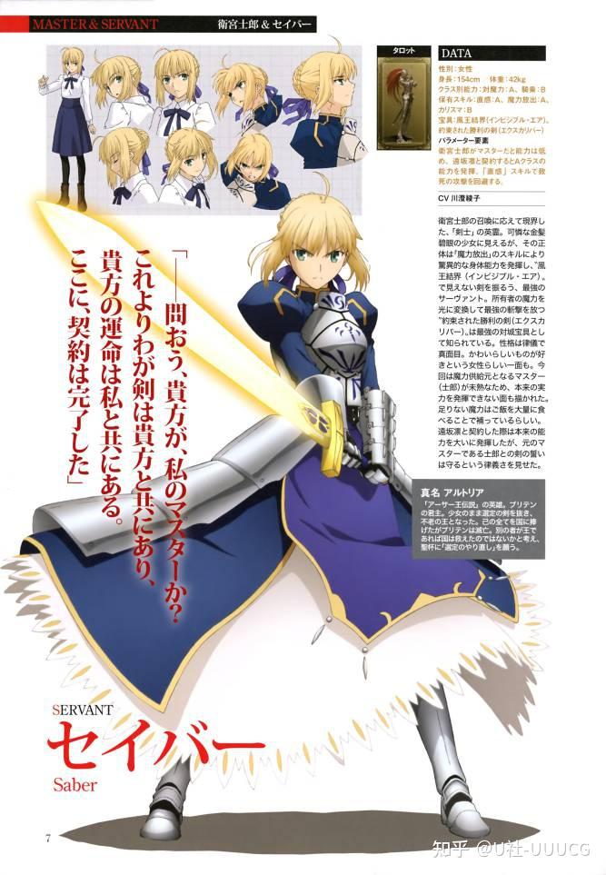 [动画设定] 【无限剑制】之Fate Stay Night原画动画角色设定34_CG原画素材 - 知乎