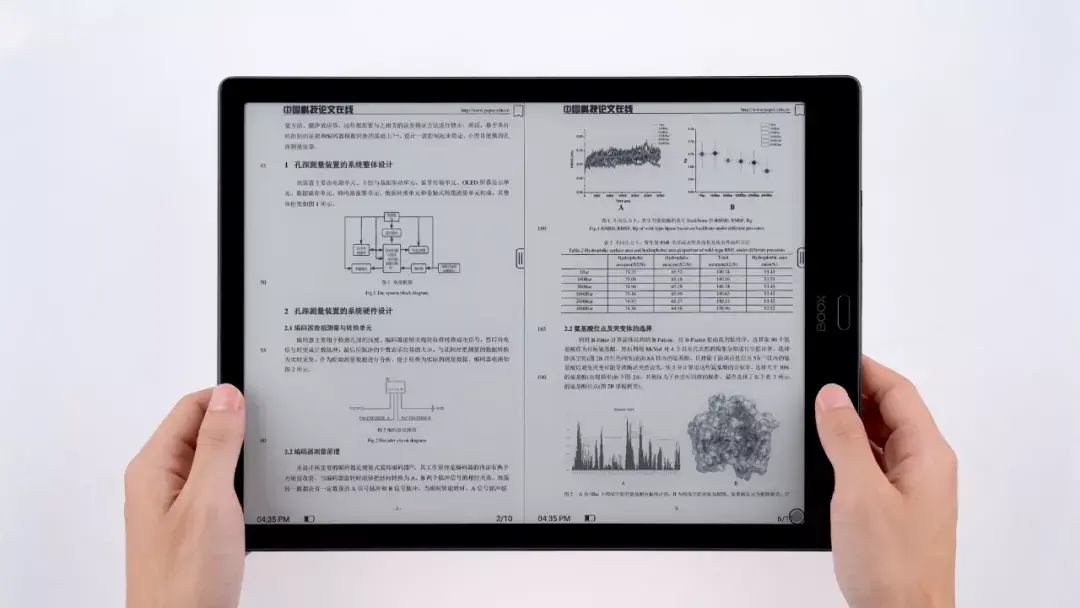 3英寸的超大屏幕,可視面積接近a4紙大小,各種大版面文檔文獻都可以1:1