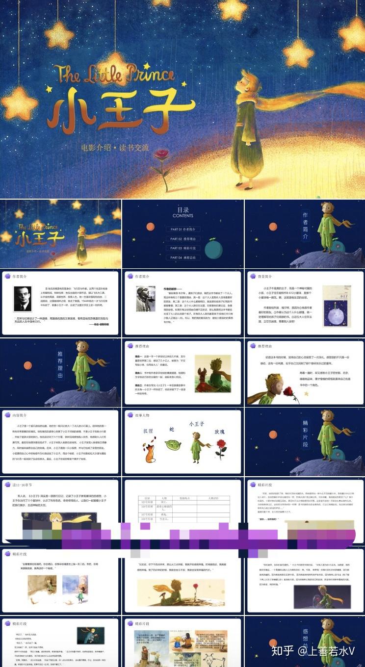 小王子电影介绍读书交流读后感读书笔记亲子阅读动态ppt模板 - 知乎