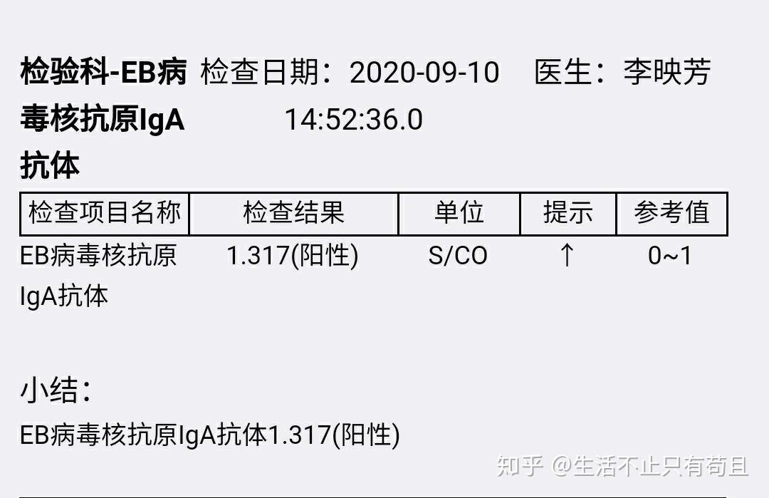 体检血液检查到eb病毒核抗体iga阳性会死掉吗