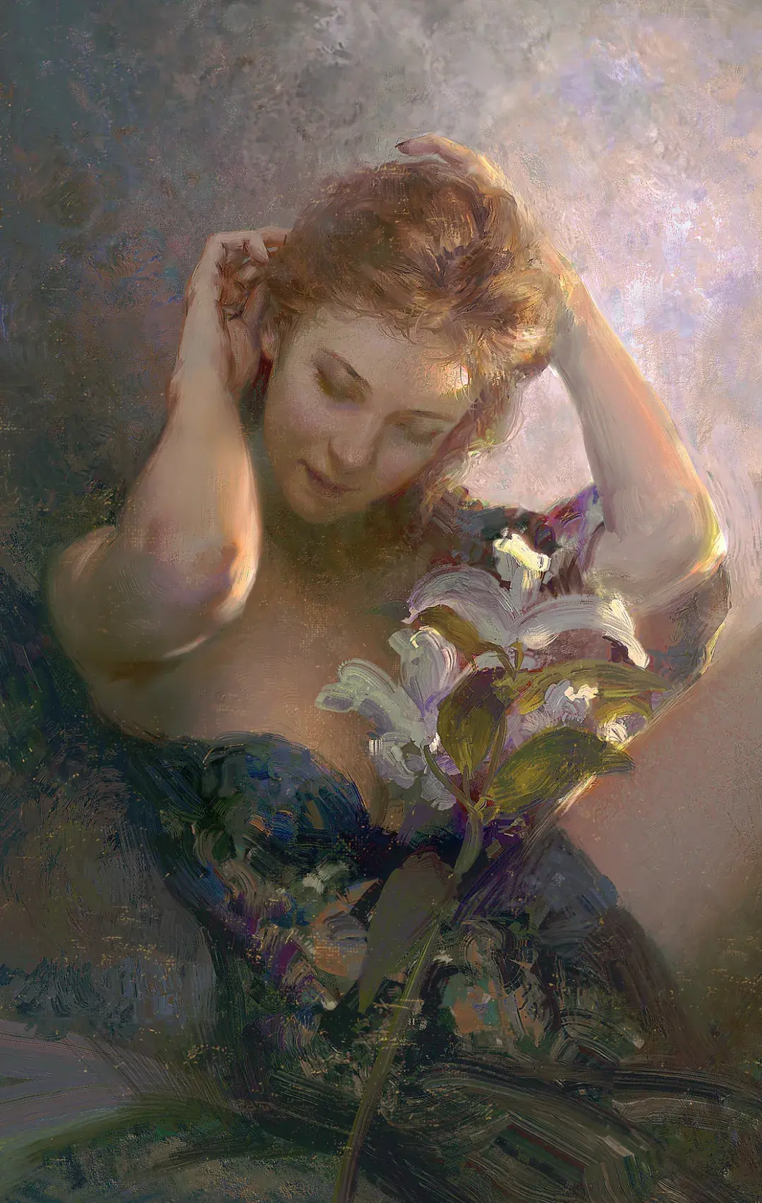 把传统油画的技法理念,他一直在探索,前往列宾美院进修油画,黄光剑