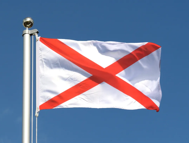 北爱尔兰的宗教旗帜 圣帕特里克十字北爱尔兰的旗帜叫做:圣帕特里克