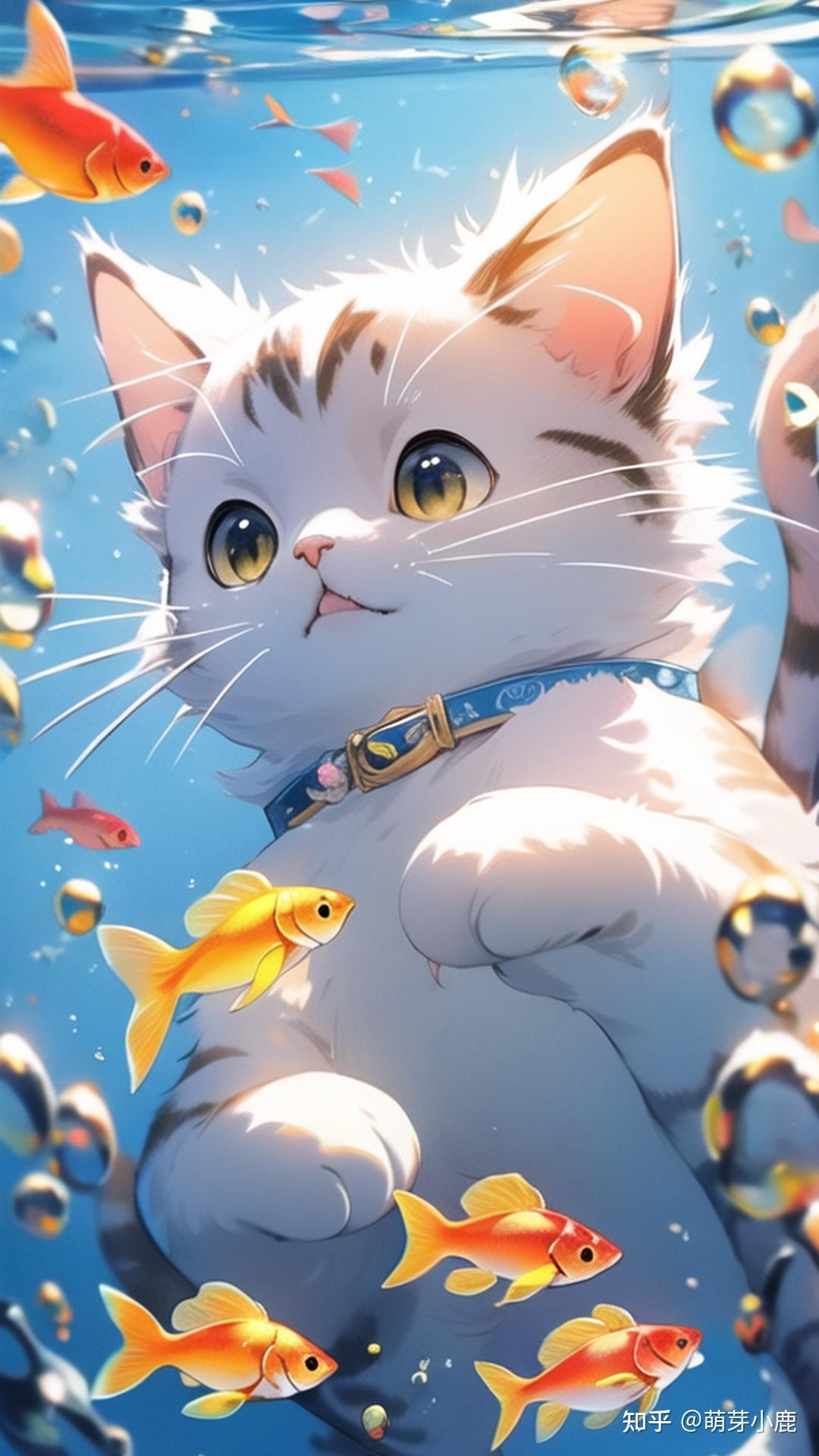 猫 & 鱼|插画|插画习作|L_Z_Y - 原创作品 - 站酷 (ZCOOL)