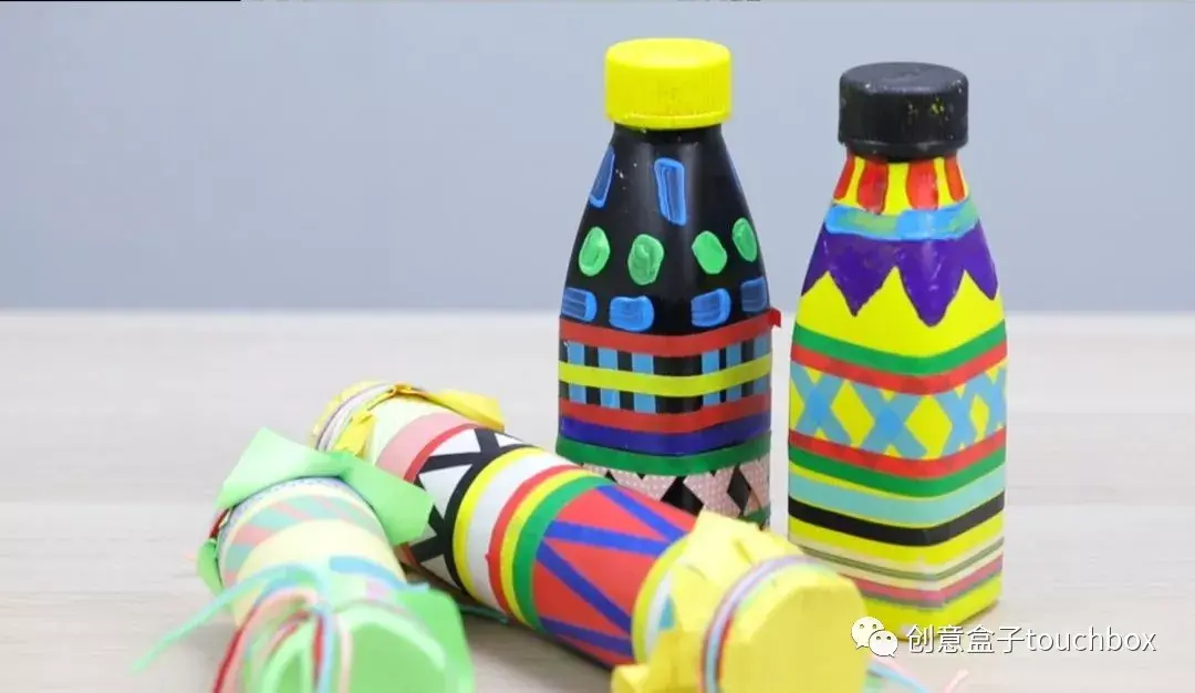 幼儿制作塑料瓶做沙锤图片