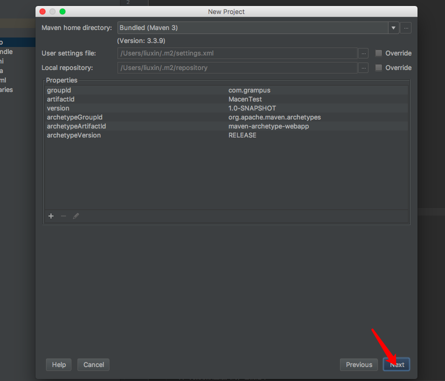 Mac idea maven webapp 