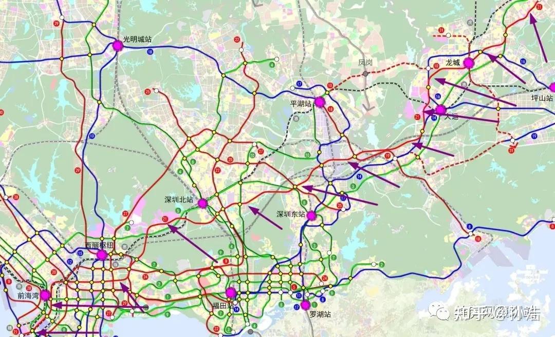 深圳详细地铁线路图(1-33号线),附高铁与城际线路图,持续更新 - 知乎