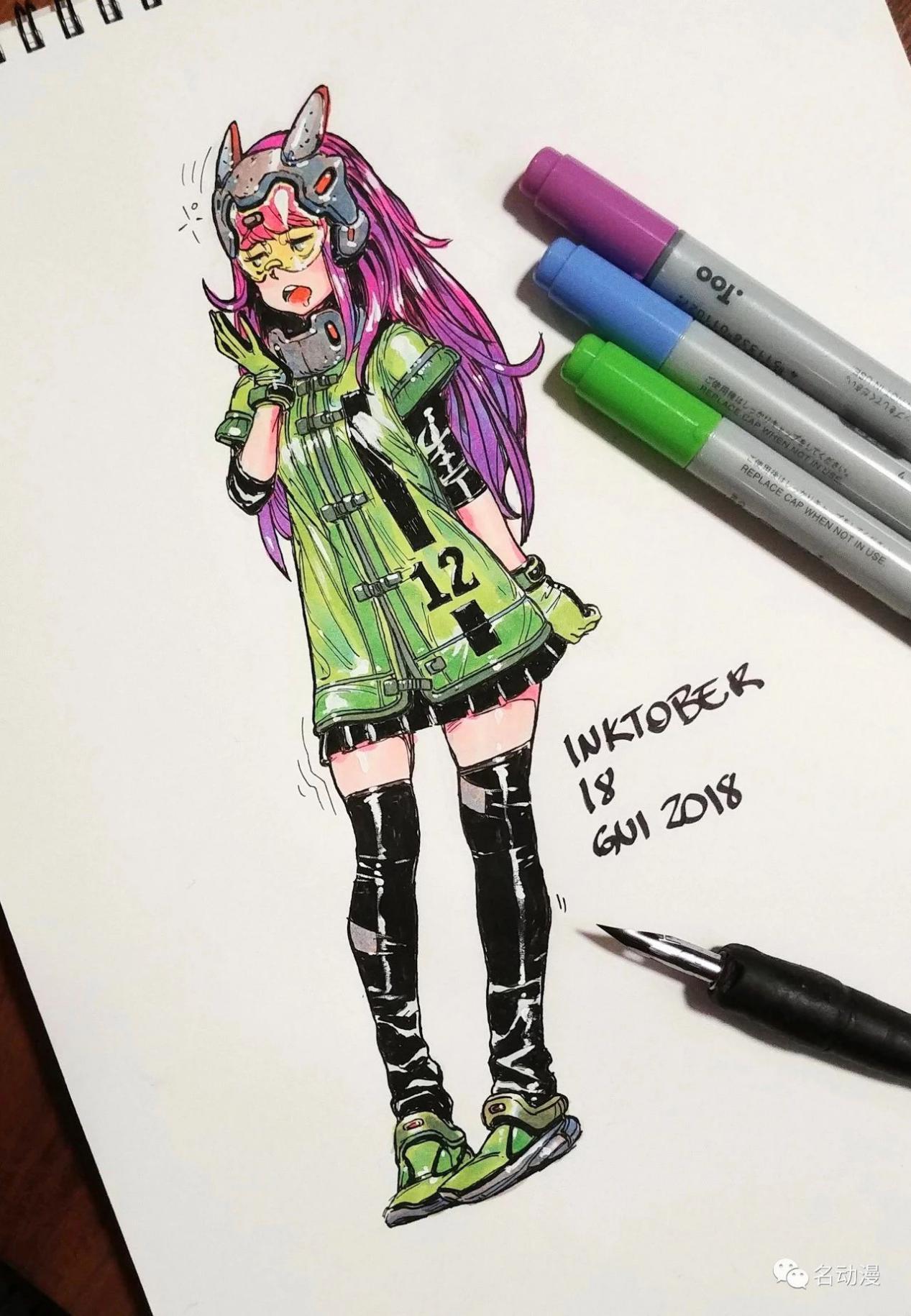 欧美插画师笔下的手绘角色设计即使放下数位板也能继续创作