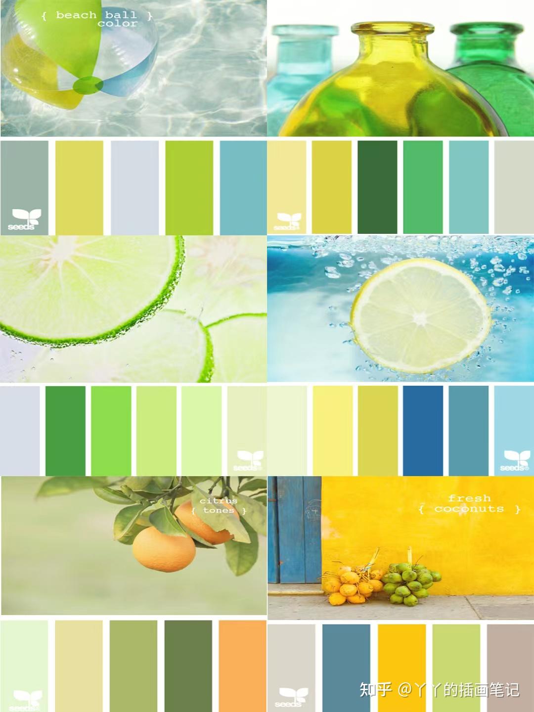 色卡分享,夏日色系,小清新 - 知乎