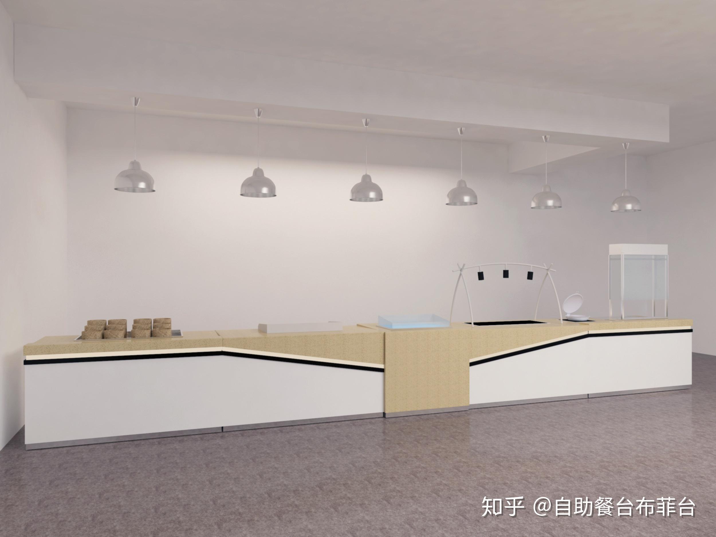 机关单位自助取餐台设计效果图