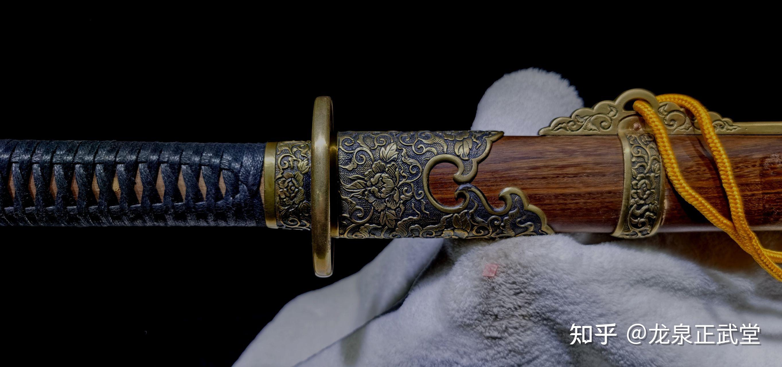 龙泉正武堂周正武作手锻包钢覆土烧刃铜装蚁木鞘苗刀