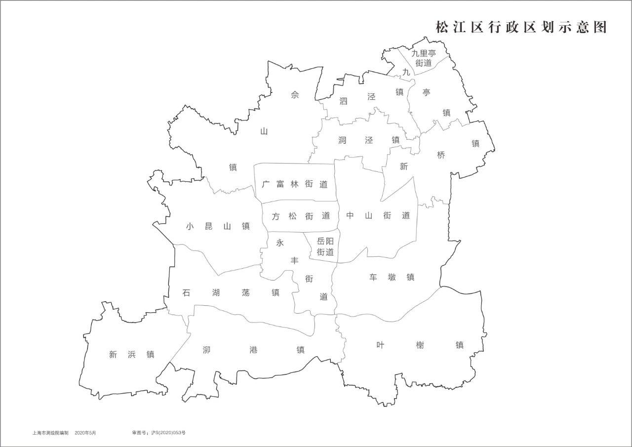 上海松江区地图,地域到底怎么划分的? 