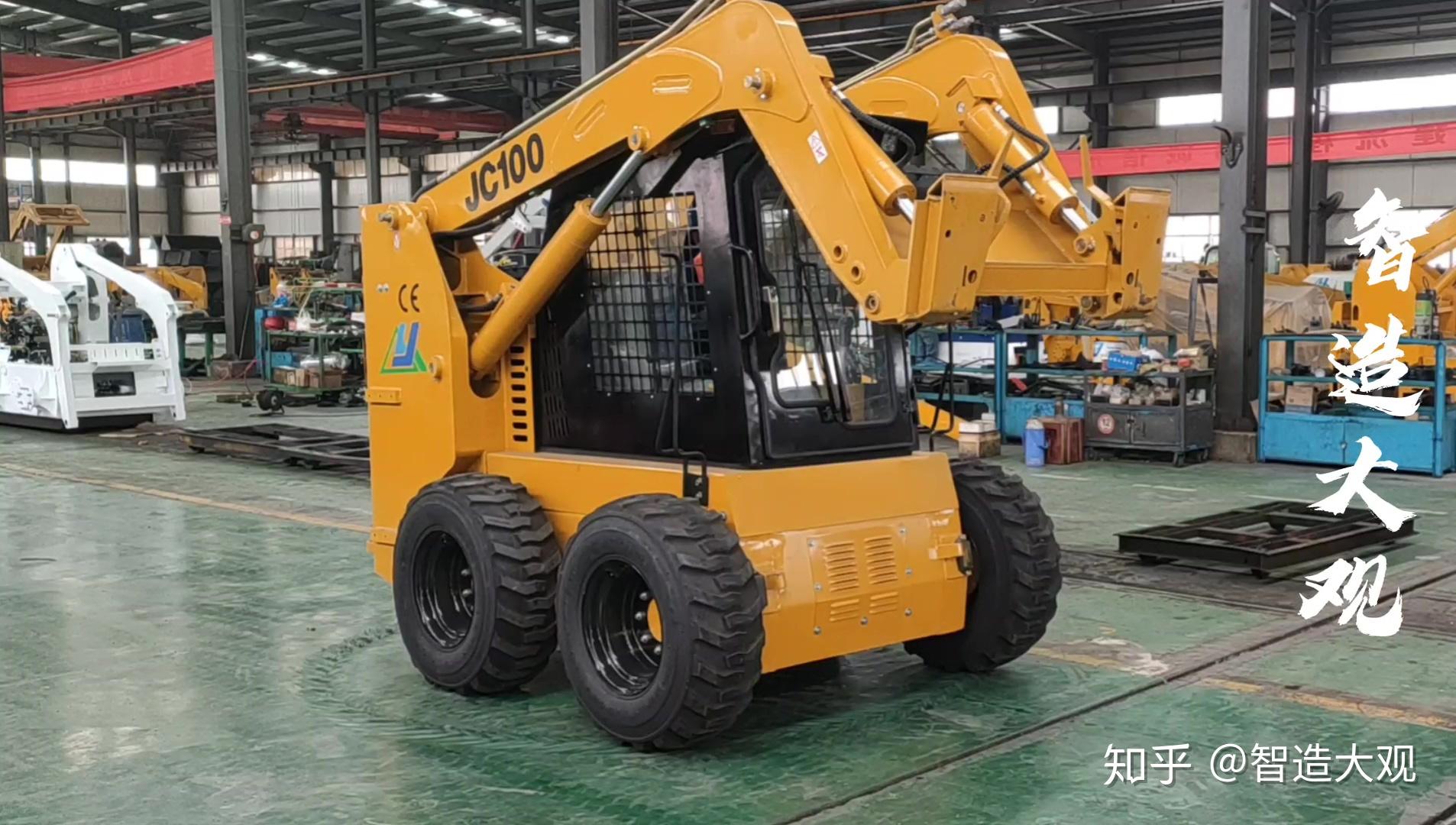 jc100滑移装载机,轮式滑移小铲车,多功能工程车实拍! - 知乎