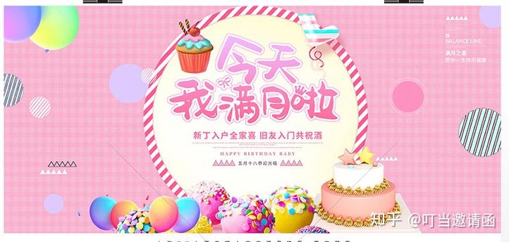 宝宝满月酒电子邀请函弥月宴电子请帖模板