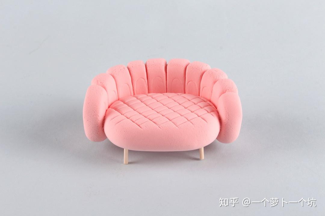 超轻粘土玩法——粉红滴小沙发
