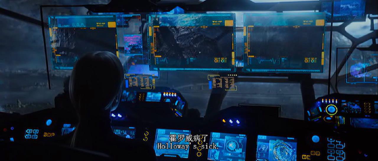 故事的时间点是2094年,我们看看电影中的各种显示界面.