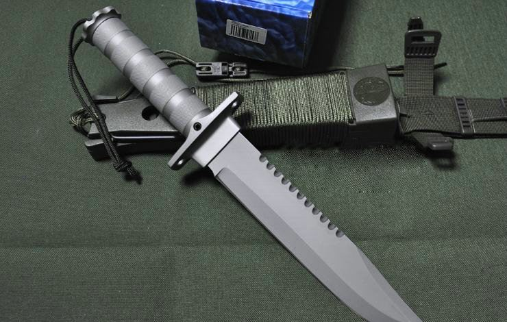 aitor奥托16015junglekingi丛林王1号银白色直刀