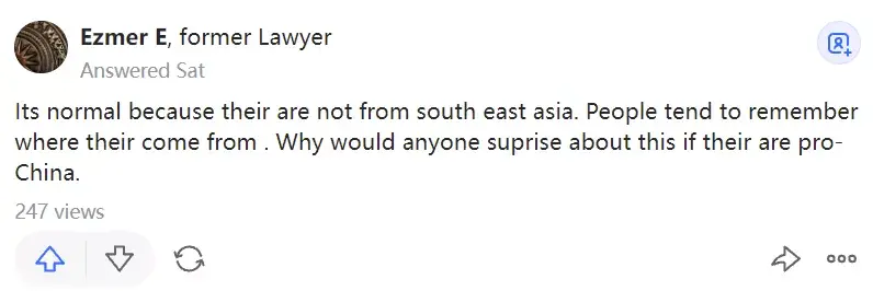 外网讨论：为什么马来西亚华裔是整个东南亚唯一亲中国的华人？