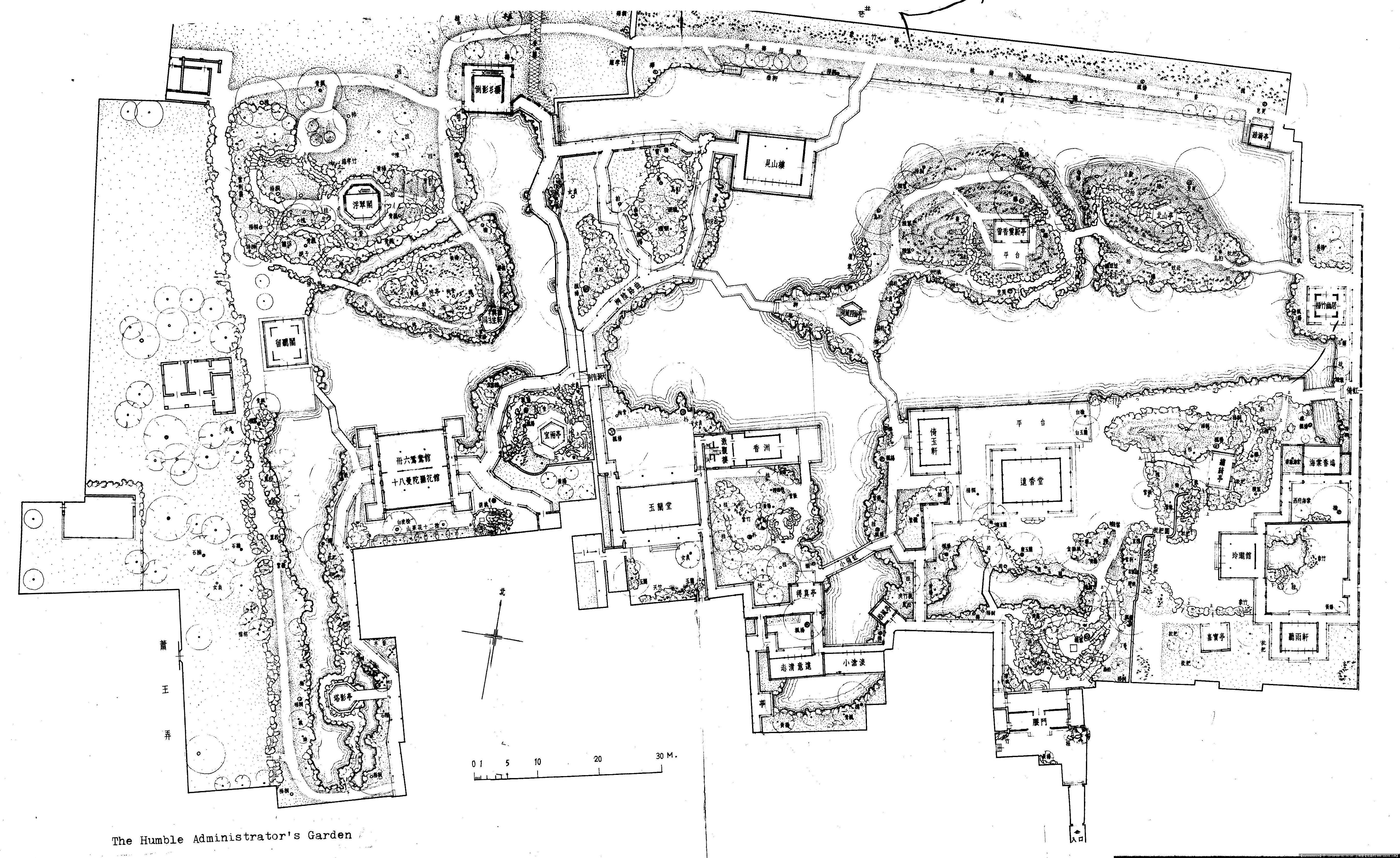 留园我认为留园的特色在于建筑庭院和建筑小品的处理,在置石和建筑
