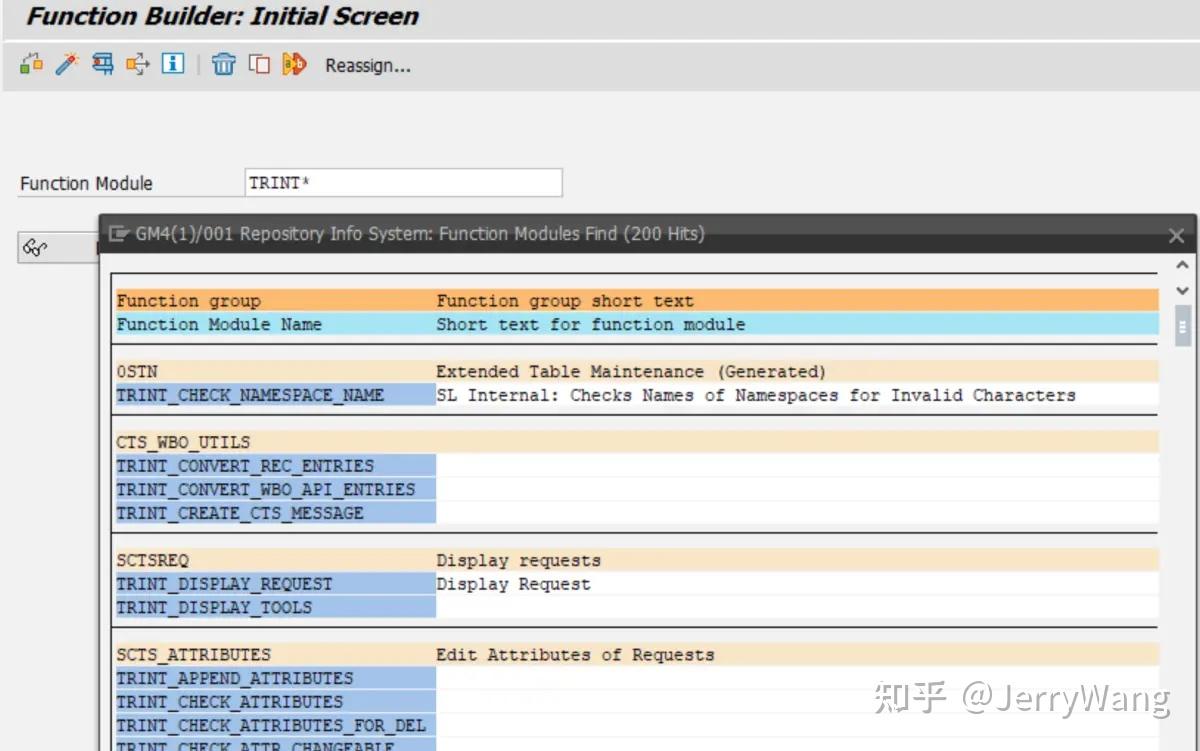 SAP ABAP 系统里和传输请求读写相关的 Function Module - 知乎