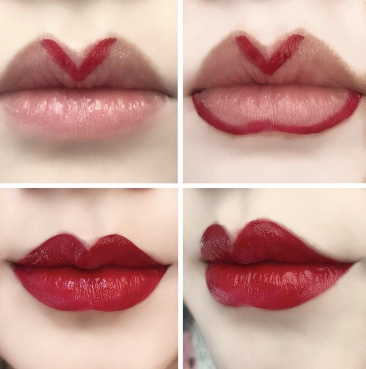 新手必看78不用唇刷简单两步就能画出完美唇形m唇微笑唇画法