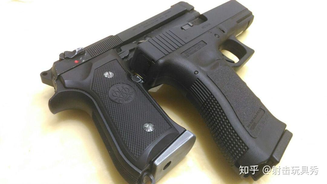台湾airsoft玩家心得weglock18玩具枪开箱内含贝瑞塔m92s