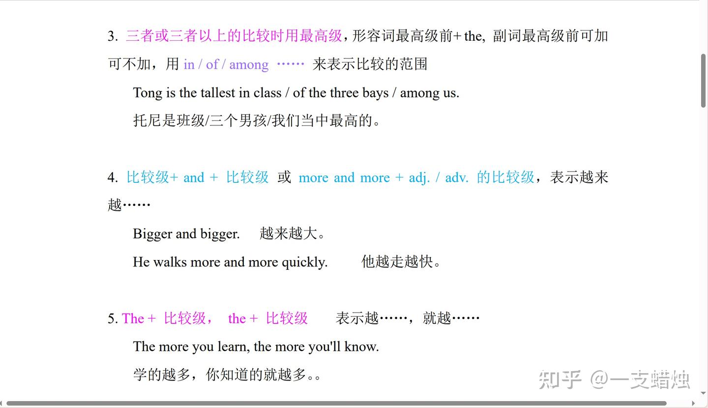 比较级、最高级的用法 - 知乎