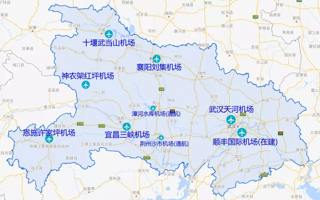 襄阳机场地图图片