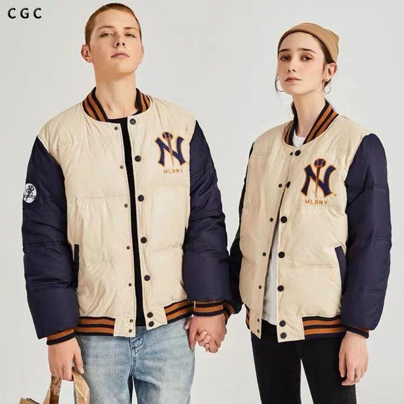 mlb ny冬季pu皮刺绣连帽棒球服 - 知乎