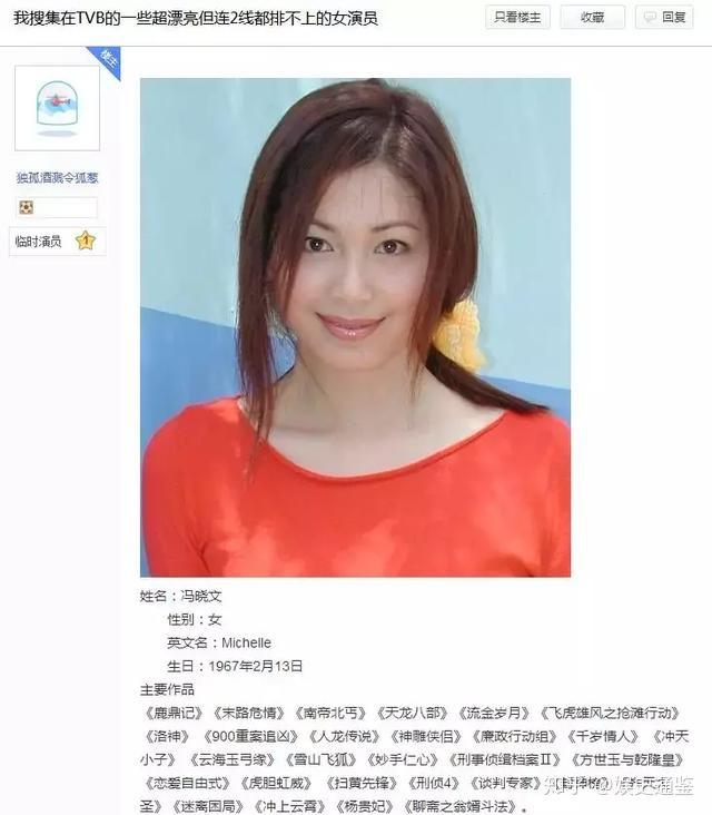 剧中饰演木婉清的母亲秦红棉的演员冯晓文,其实演绎过不少经典角色,算