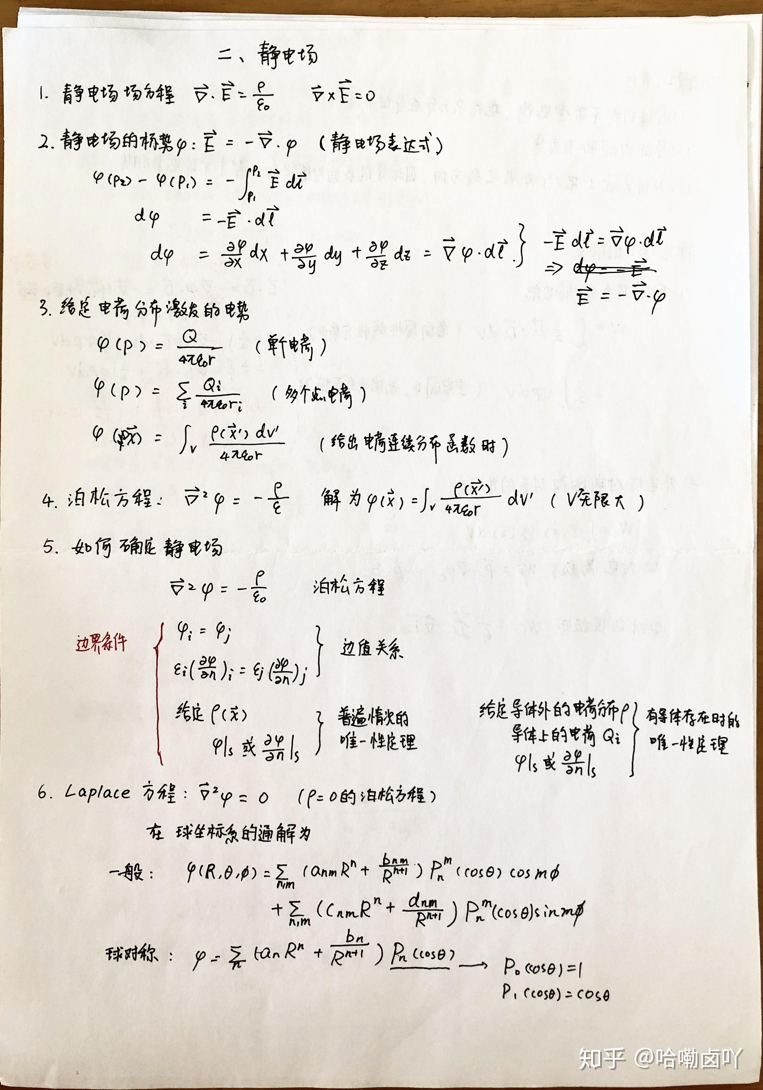 《电动力学》本科学习知识点梳理（手写笔记） - 知乎