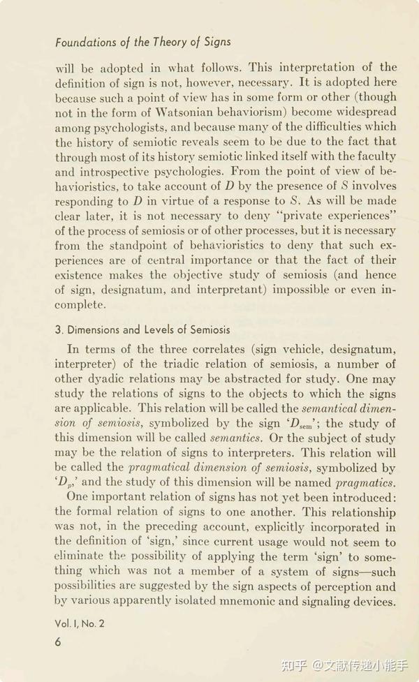  foundations of the theory of signs by morris charles w