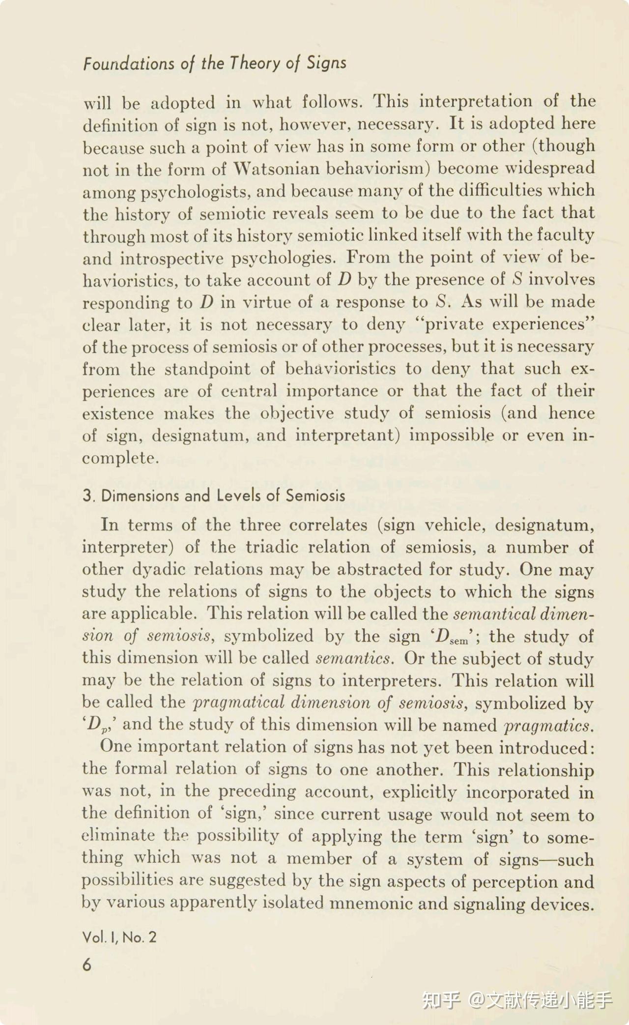  foundations of the theory of signs by morris charles w