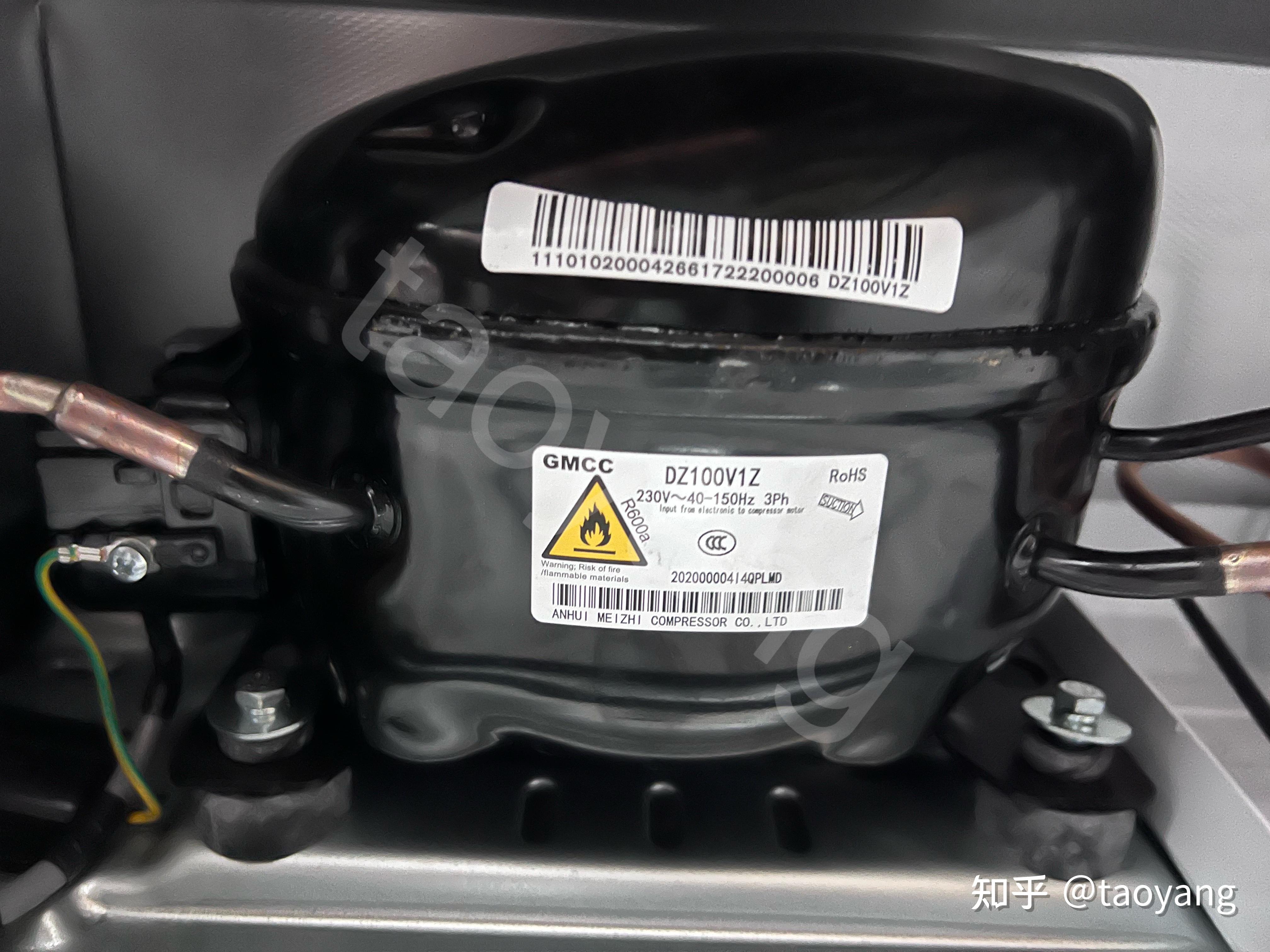 516采用的是自家的美芝压缩机,这款压缩机产自美的的安徽合肥基地,是