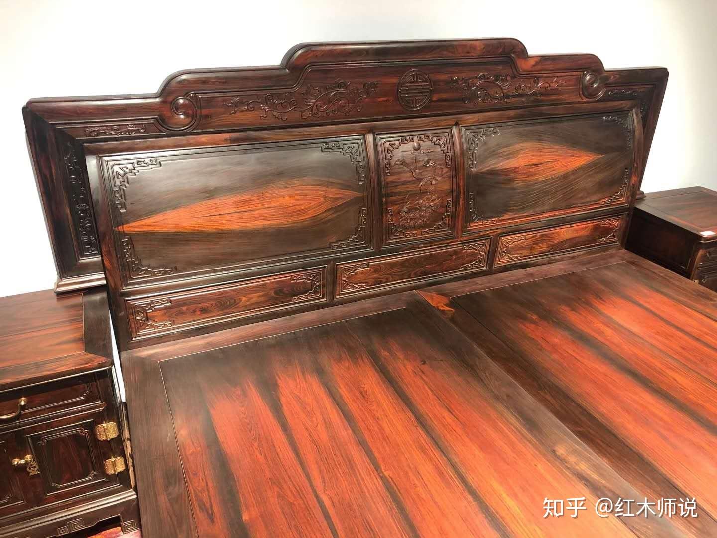 大红酸枝交趾黄檀国色天香高低床