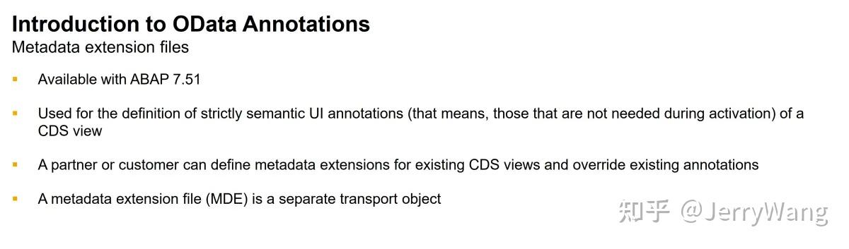什么是 SAP OData Annotations 的 metadata extension files - 知乎