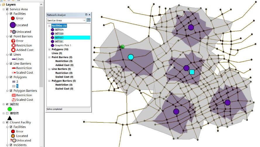 【arcgis教程】(33)网络分析(4)——服务区分析