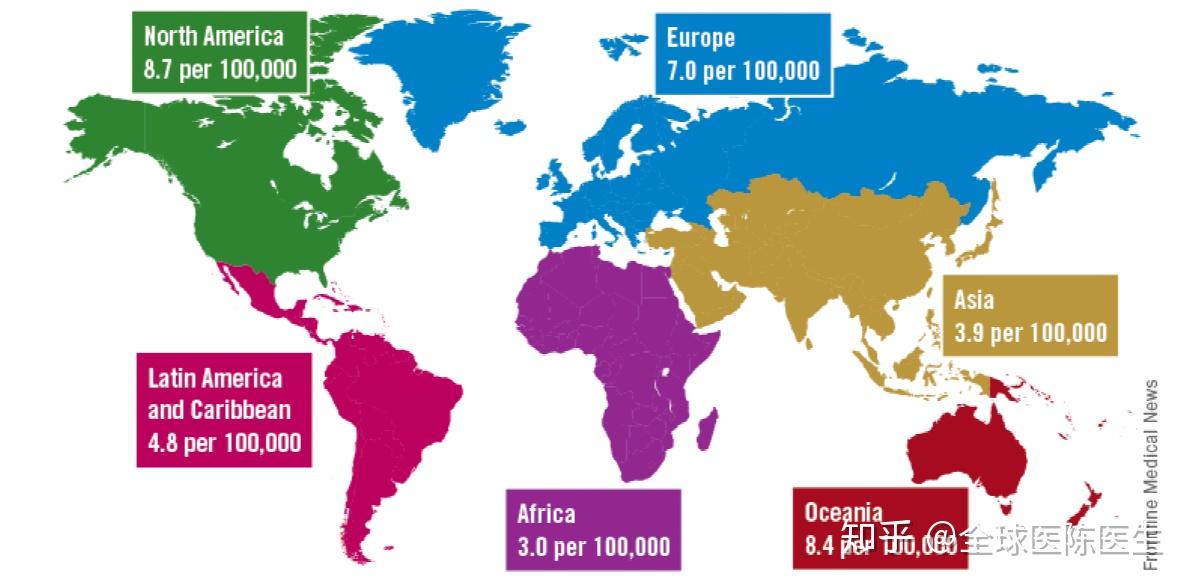 全球医报道欧美发达国家白血病发病率最新数据统计