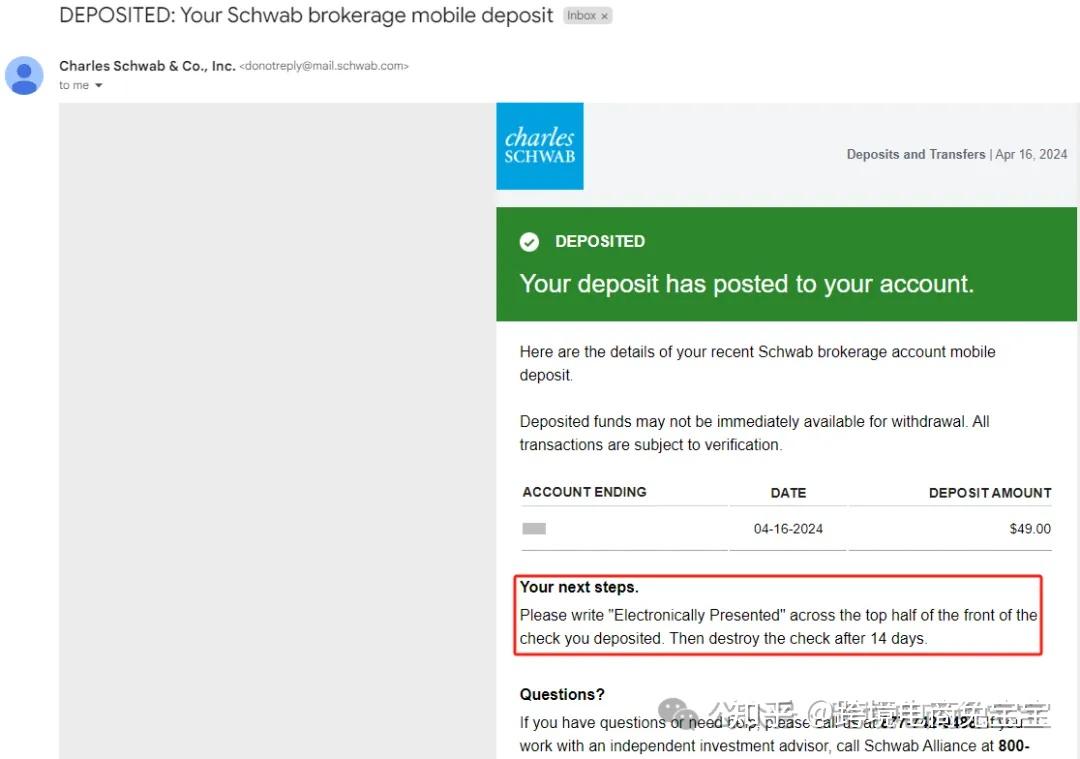 人在国内如何兑现美国银行支票支票如何签名如何存支票到嘉信APP - 知乎