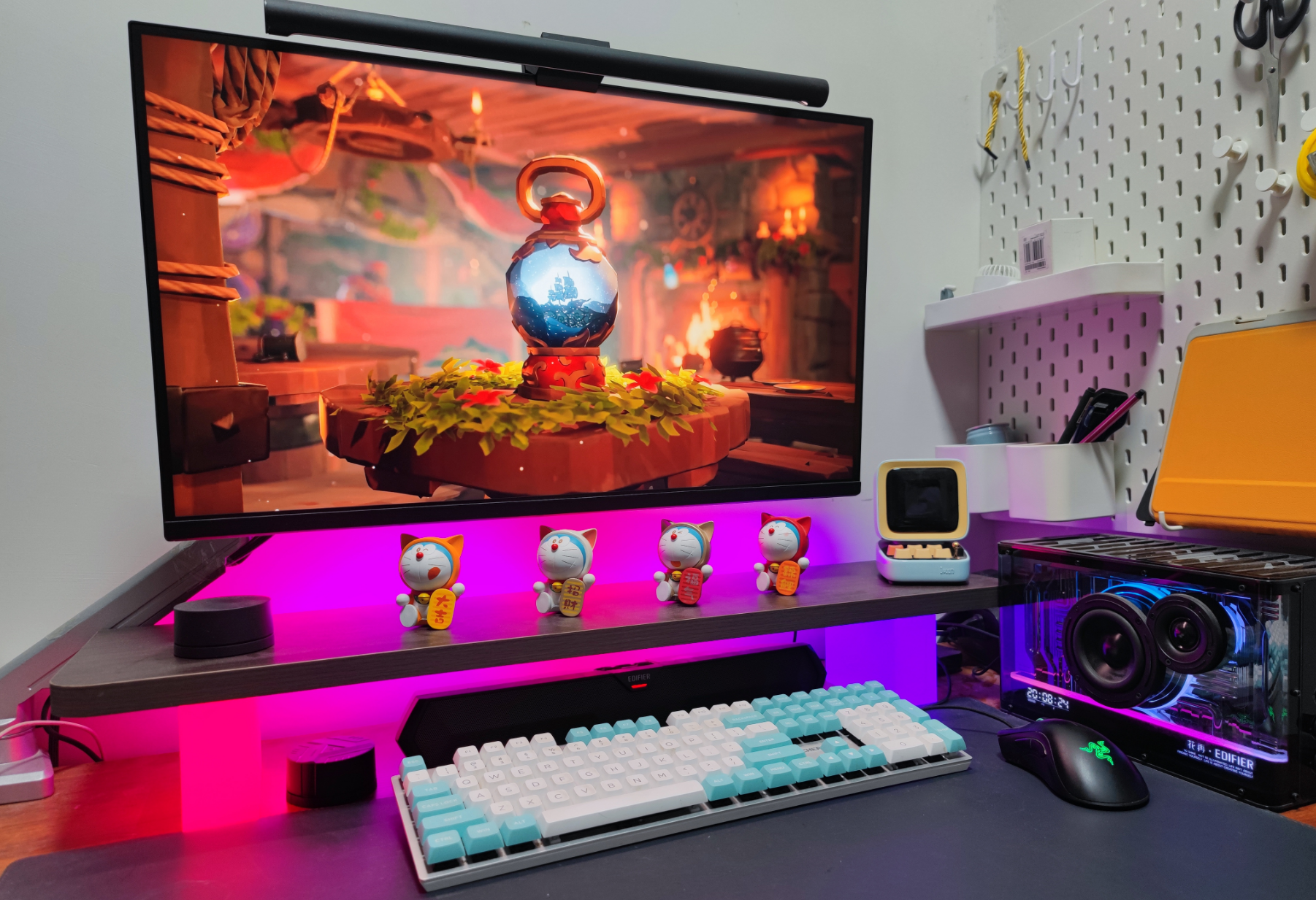 平民桌搭好物分享——自带rgb灯光的桌面增高架