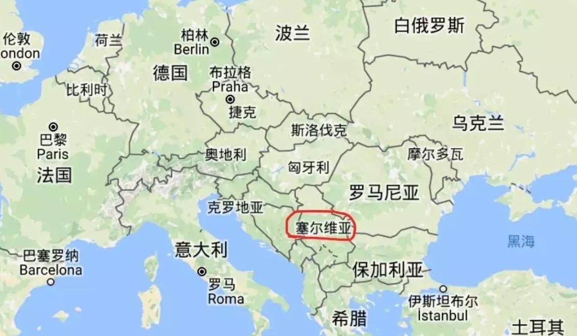 科索沃在地图上的位置图片