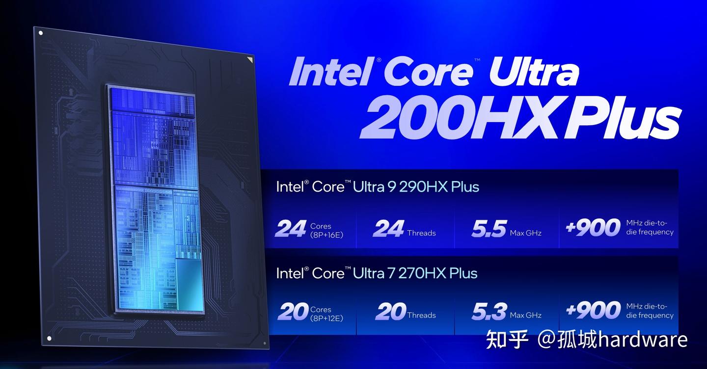 英特尔 Ultra 200HX Plus 游戏本处理器参数速览