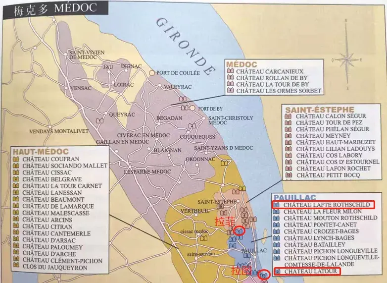 也位于盛产名酒的法国波尔多梅多克(medoc)的波亚克(pauillac)产区,与