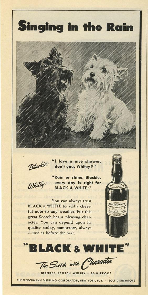 威士忌视觉史黑白狗威士忌广告赏析