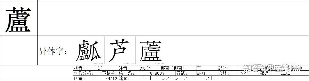 說文解字卷一艸部00277蘆