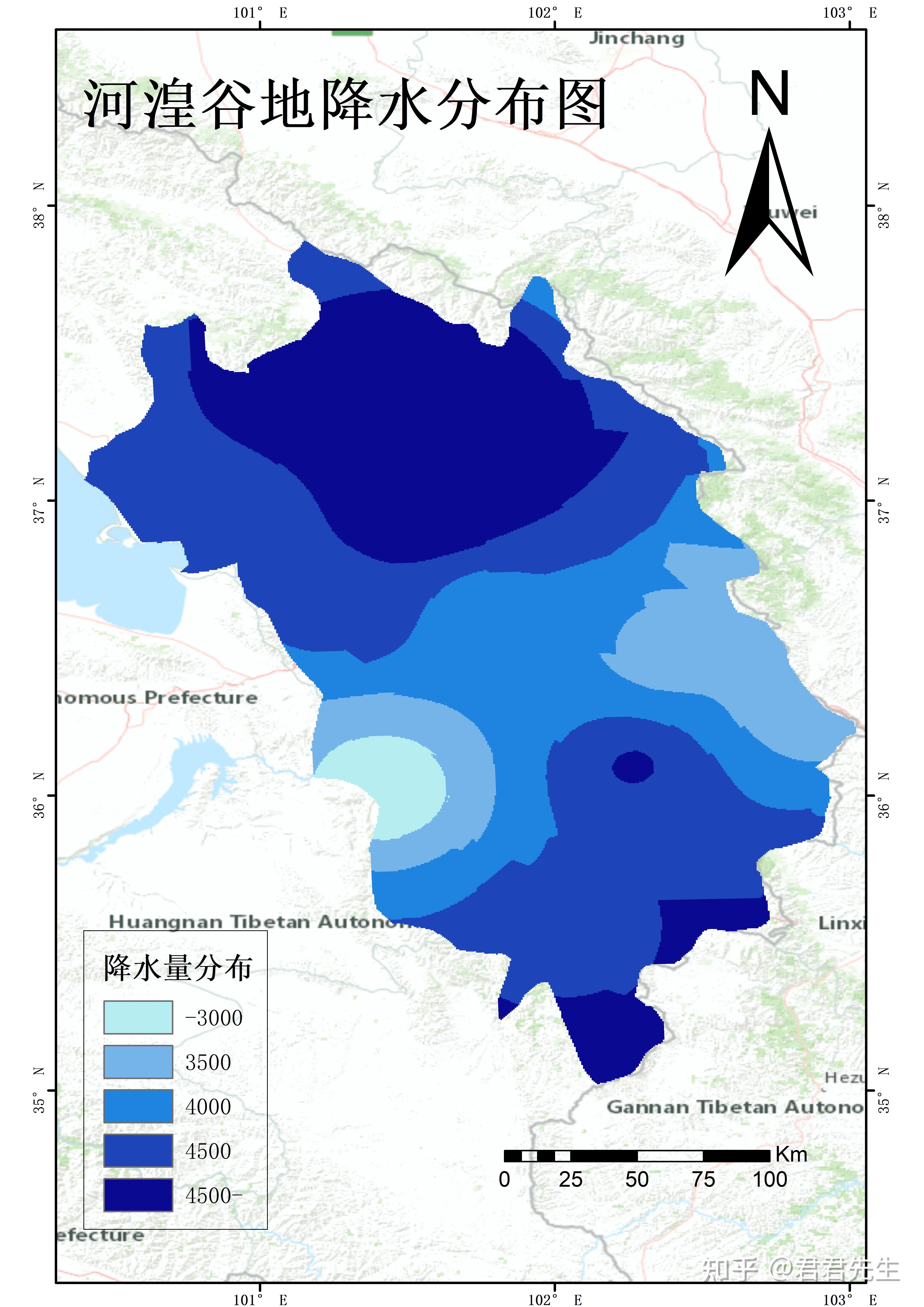 arcgis教程45专题图制作之自然地图2河湟谷地气象图